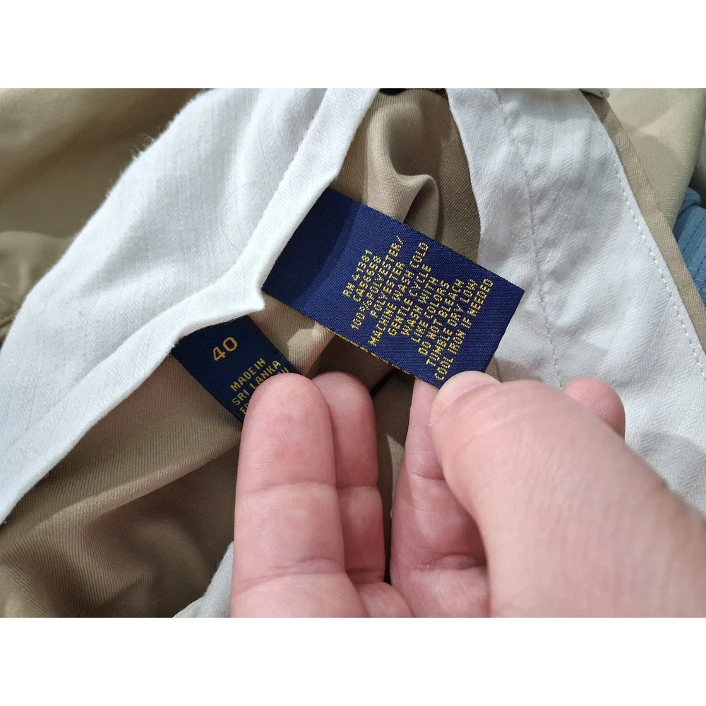 Polo Ralph Lauren Mens Tan Golf Shorts Size 40 Khaki Performance Flat Front